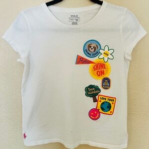 T-shirt Polo Ralph Lauren whit cute patches  size 14